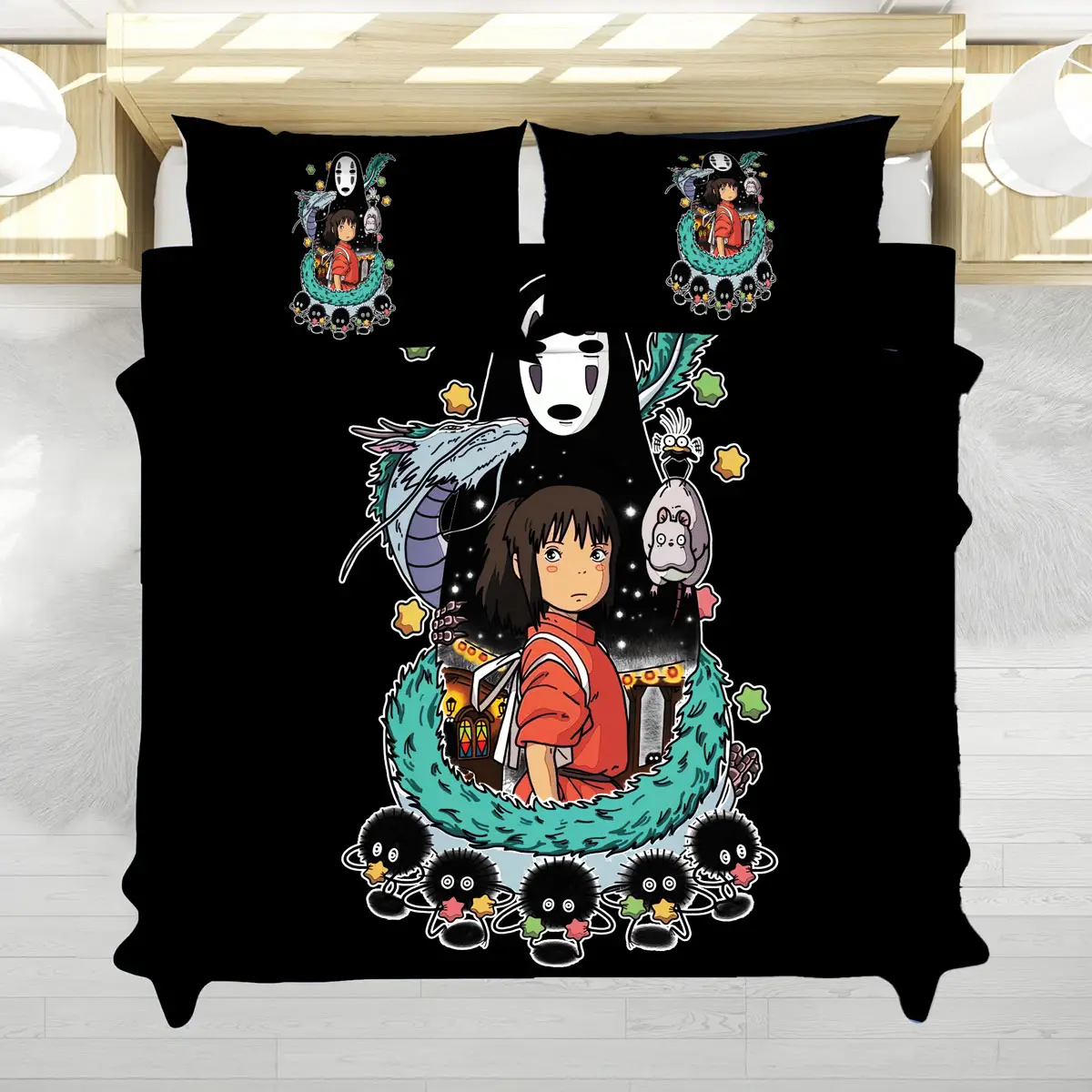 Spirited Away Movie Characters Bedding Set