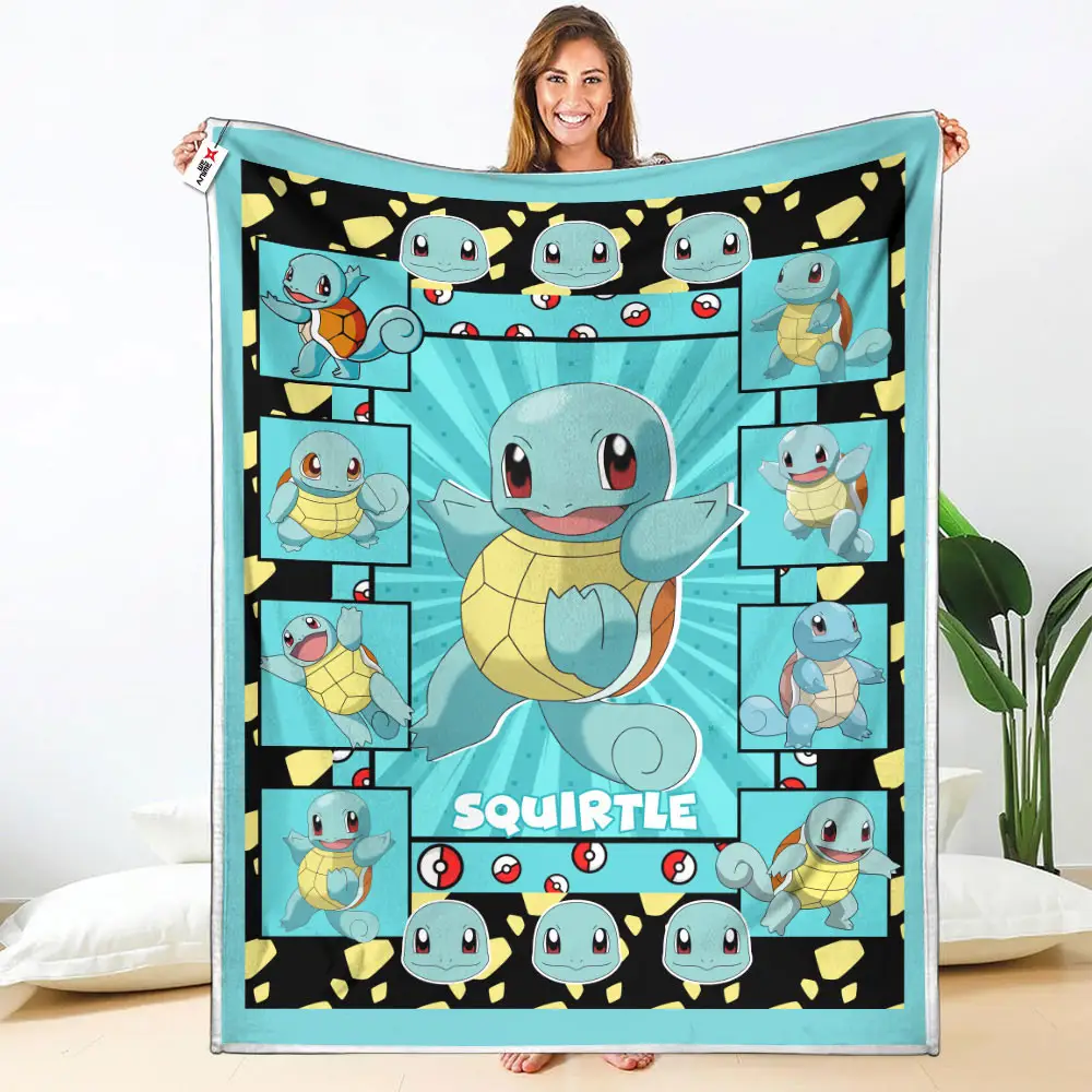 Squirtle Blanket Custom Anime