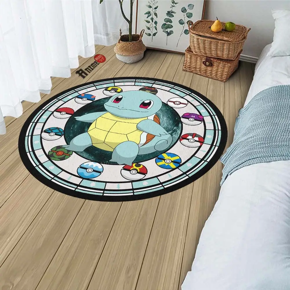 Squirtle Round Rug Custom Anime Room Mats