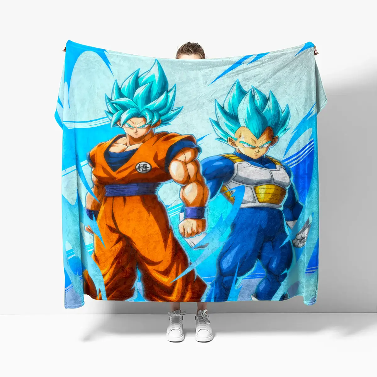 SSB Goku and Vegeta Blanket Flannel Fleece Multisize