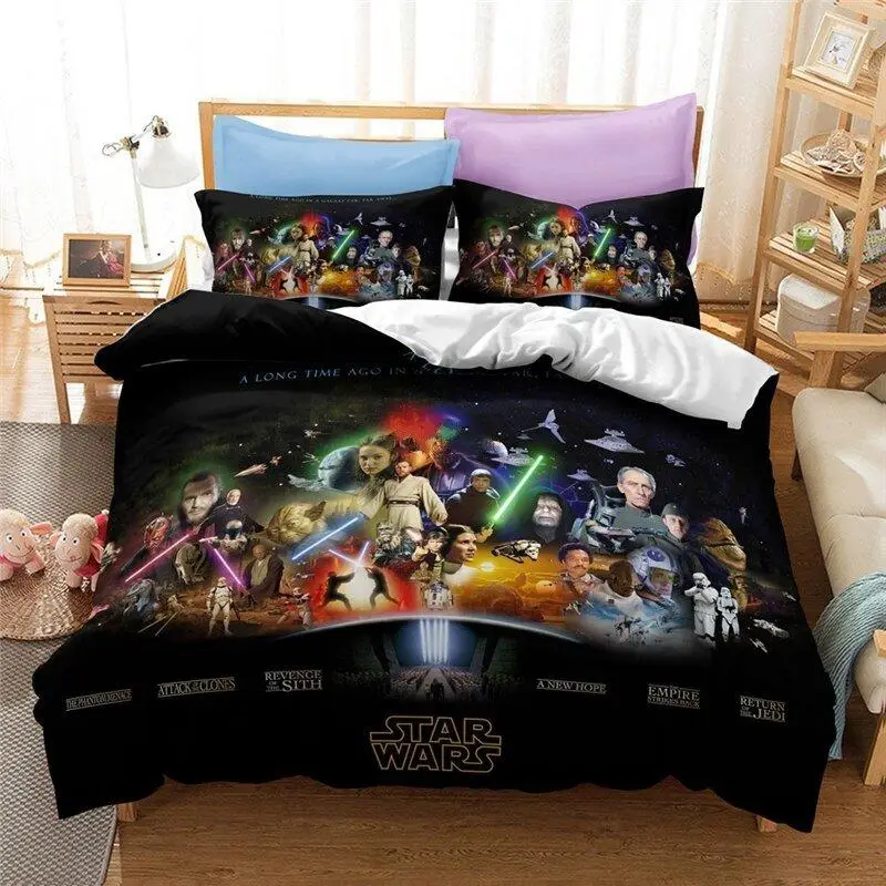 Star Wars Bedding 3D Movie Home Textile Adult Kids Cool Bed Set For Room