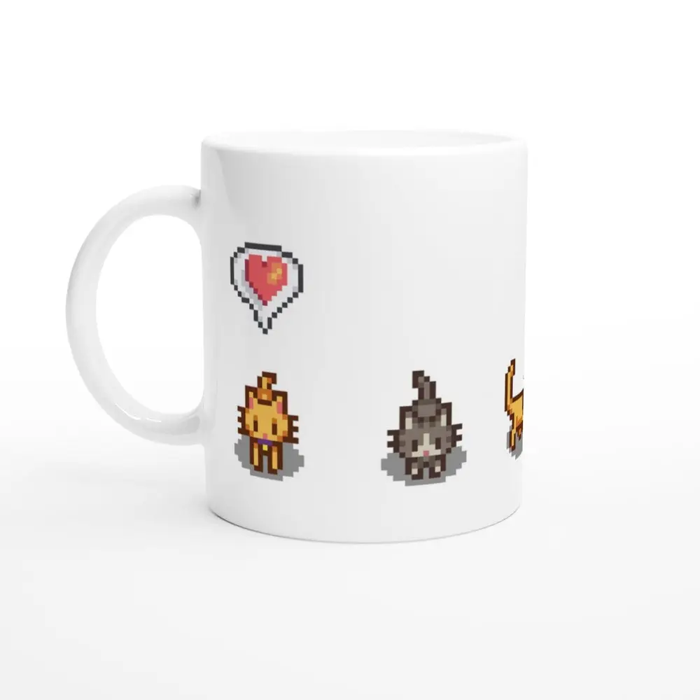 Stardew Valley Ginger & Tabby Cats Mug - Cosy Gamer Gift