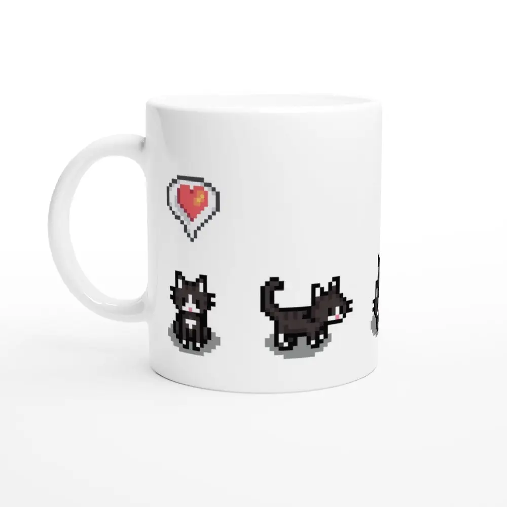 Stardew Valley Tuxedo Cats Mug, Cosy Gamer Gift