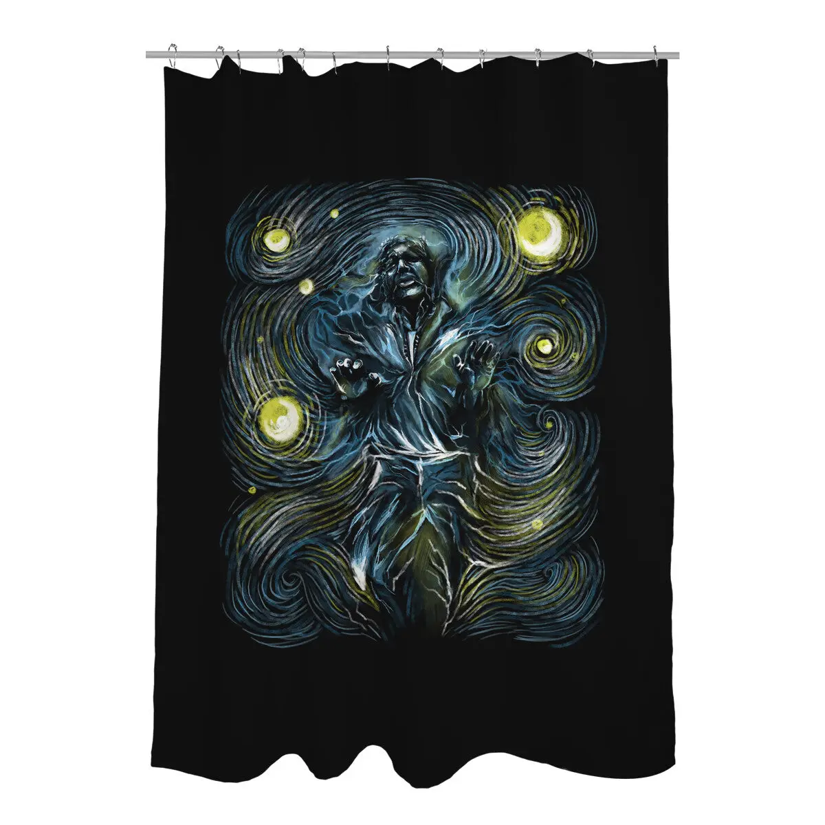 Starry Carbonite Shower Curtains