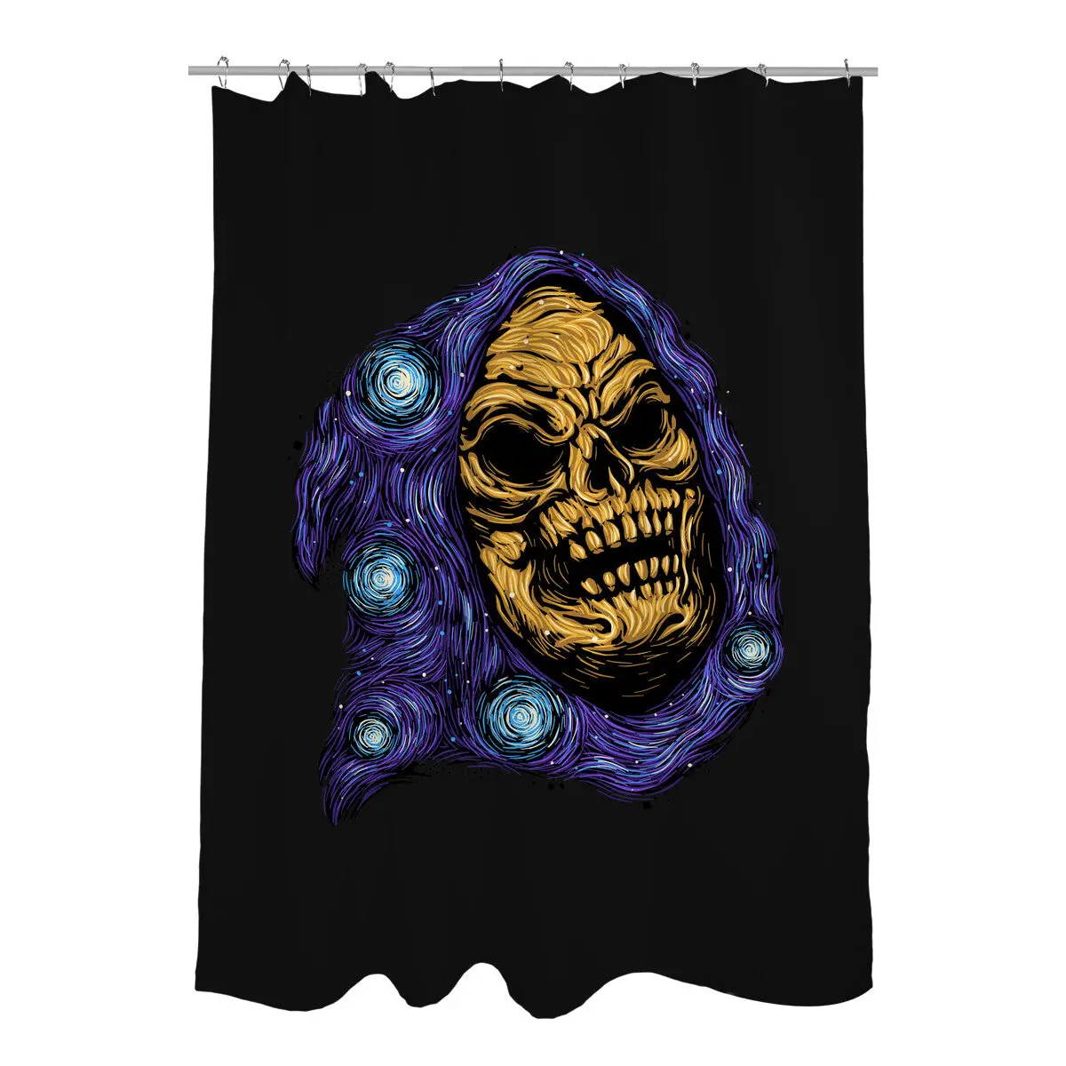 Starry Night Of Doom Shower Curtains
