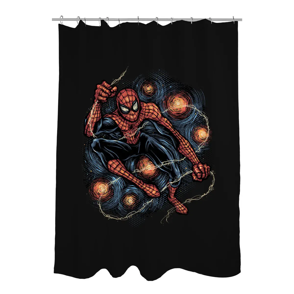 Starry Night Swing Shower Curtains