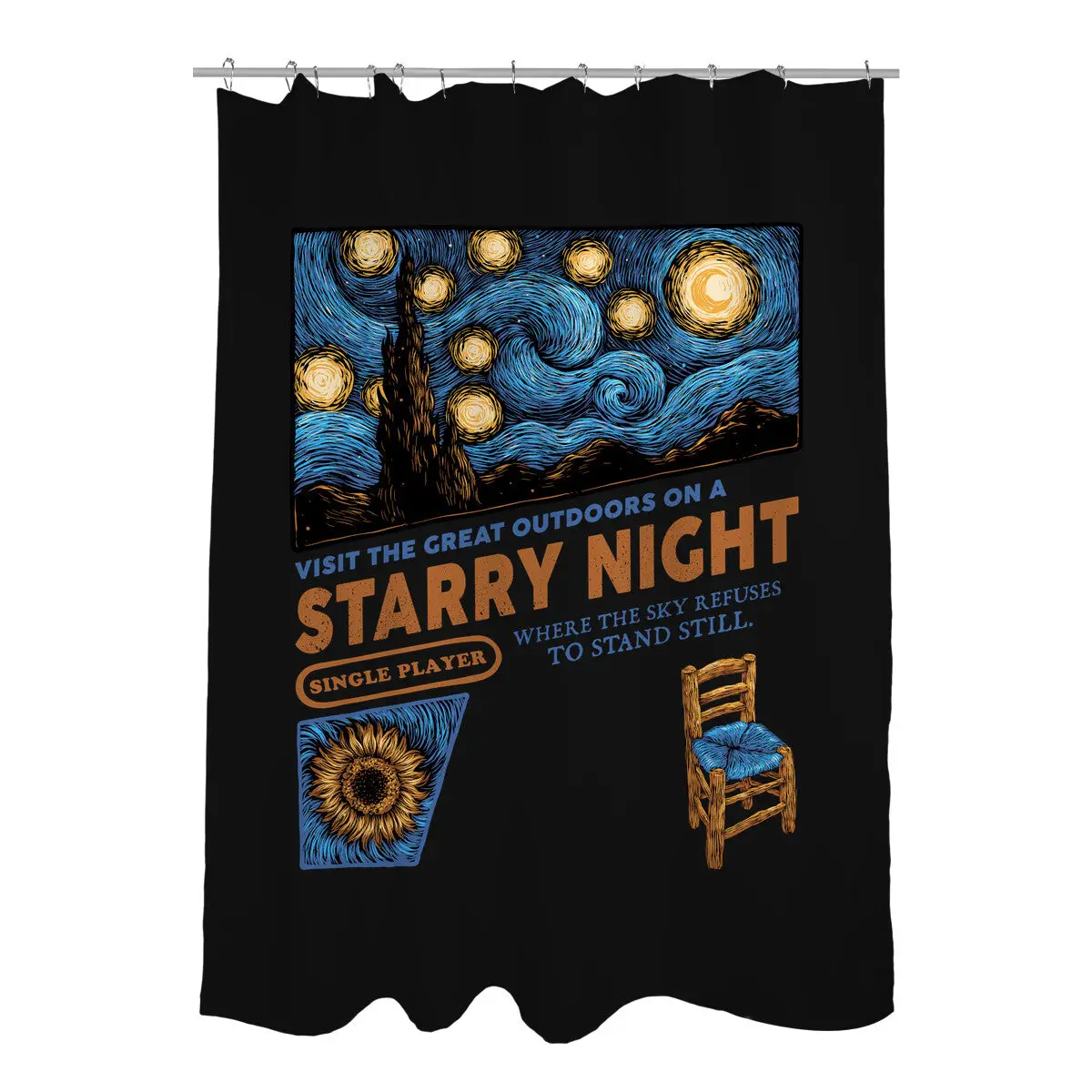 Starry Outdoors Shower Curtains