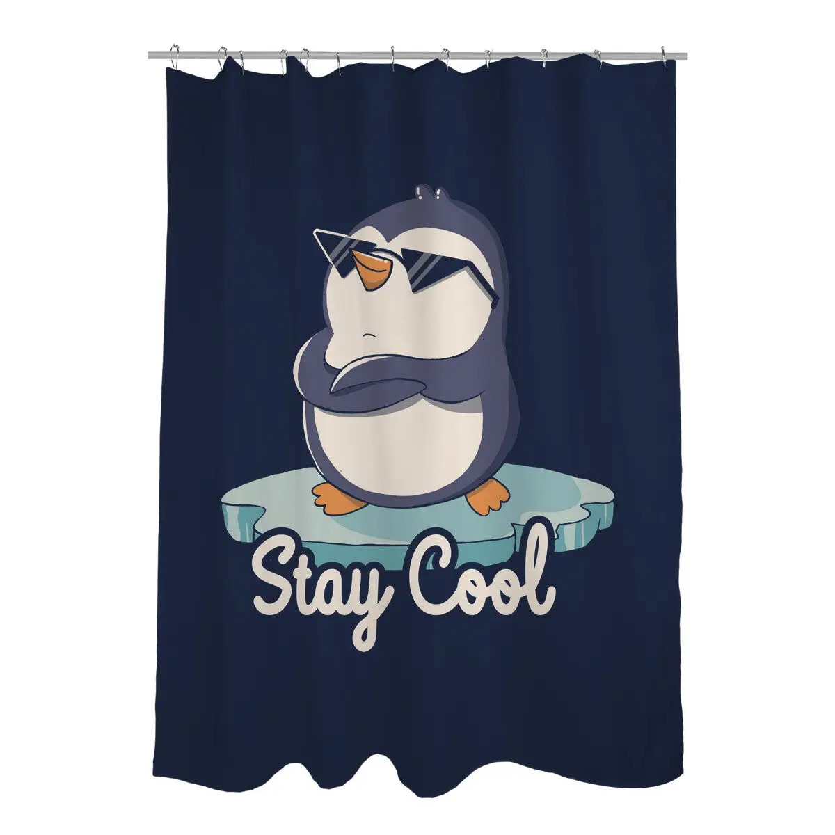 Stay Cool Funny Penguin Shower Curtains