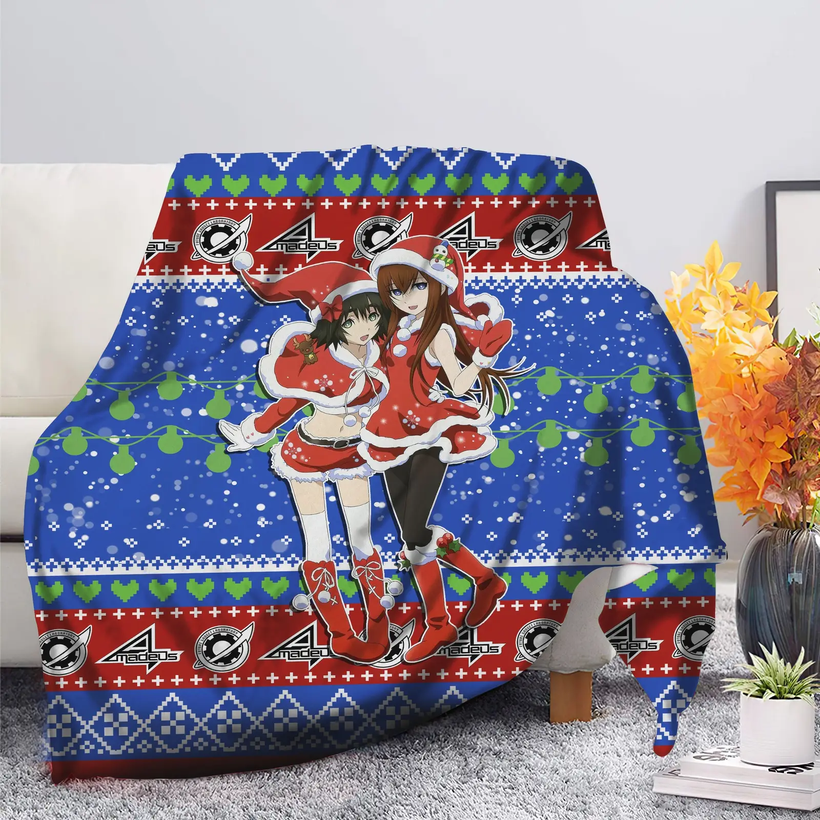 Steins Gate Anime Christmas Blanket