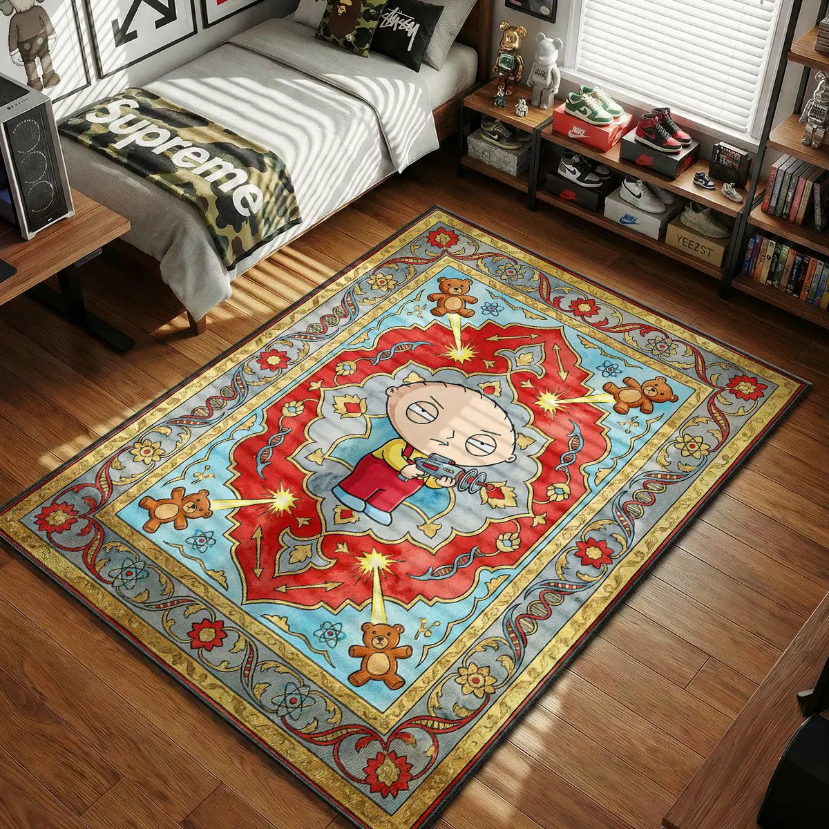 Stewie Griffin World Domination Rug - Family Guy Room Mat