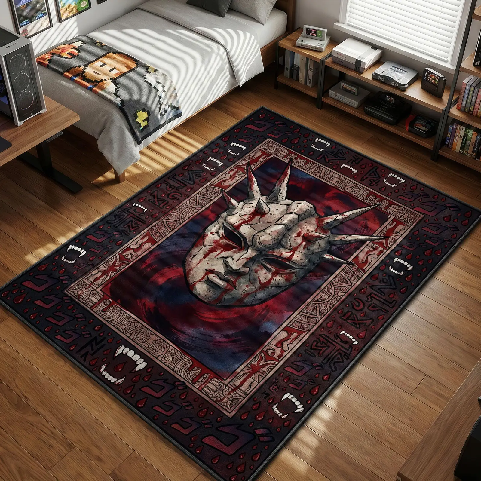 Stone Mask Blood Sacrifice Rug - JoJo's Chair Mat