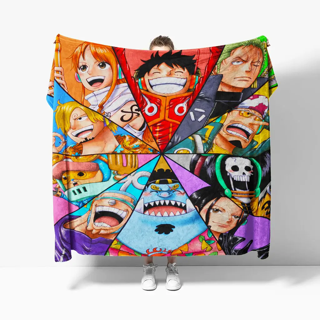 Straw Hat Crew Colorful Anime Blanket