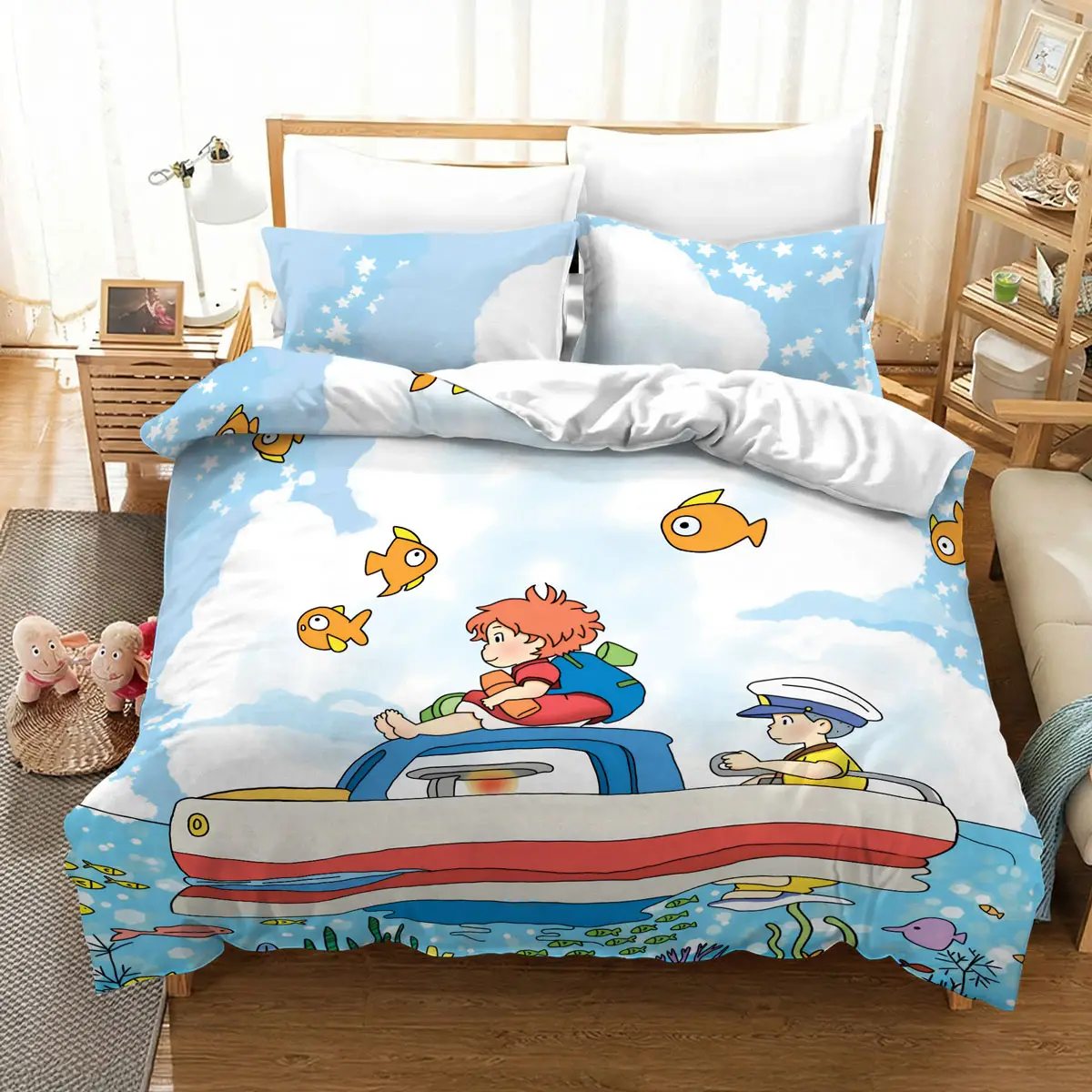 Studio Ghibli Ponyo Sky Boat Bed Set