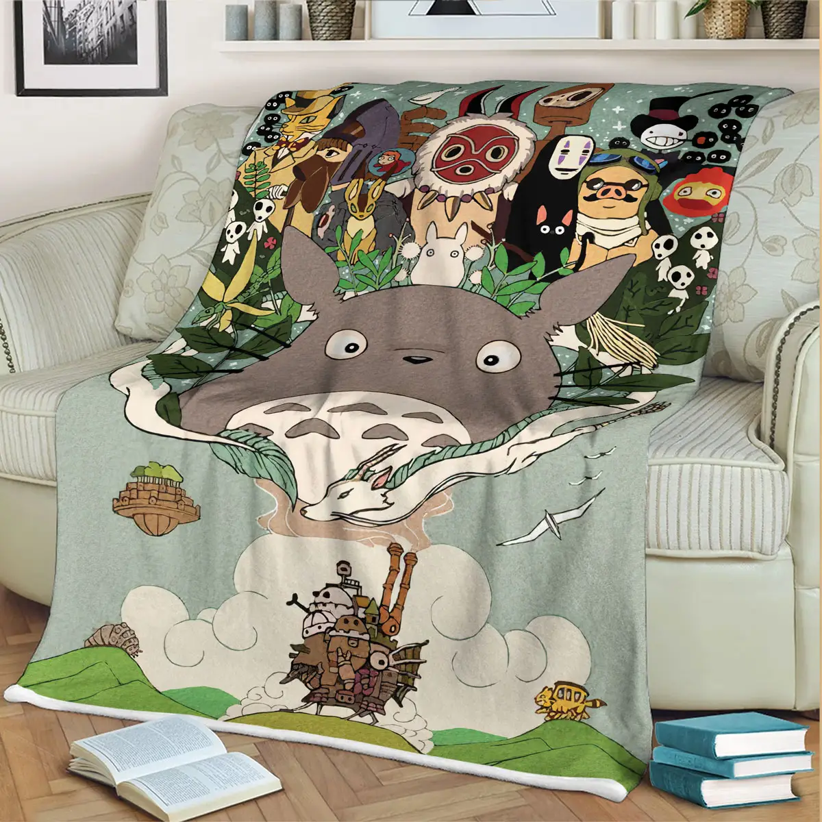 Studio Ghibli Totoro and Friends Cozy Quilt Blanket - Anime Comforts – Cozy Anime Bedding, Blankets & Home Essentials