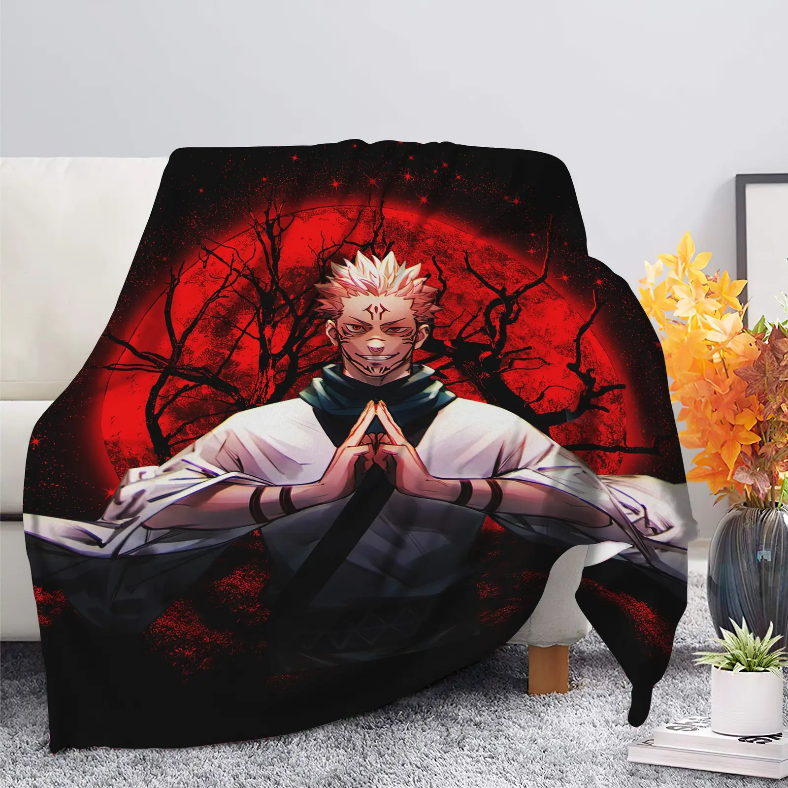 Sukuna Jujutsu Kaisen Moonlight Blanket