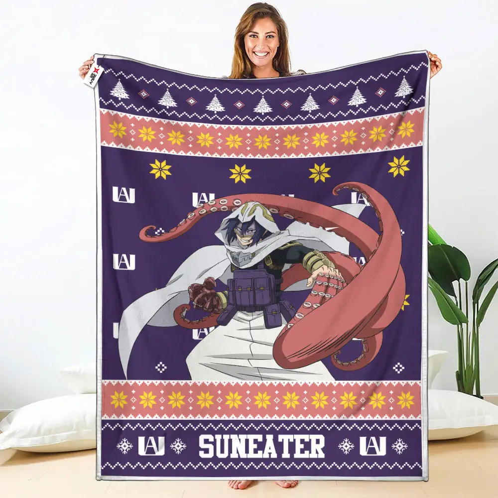 Suneater Blanket Ugly Christmas My Hero Academia Anime