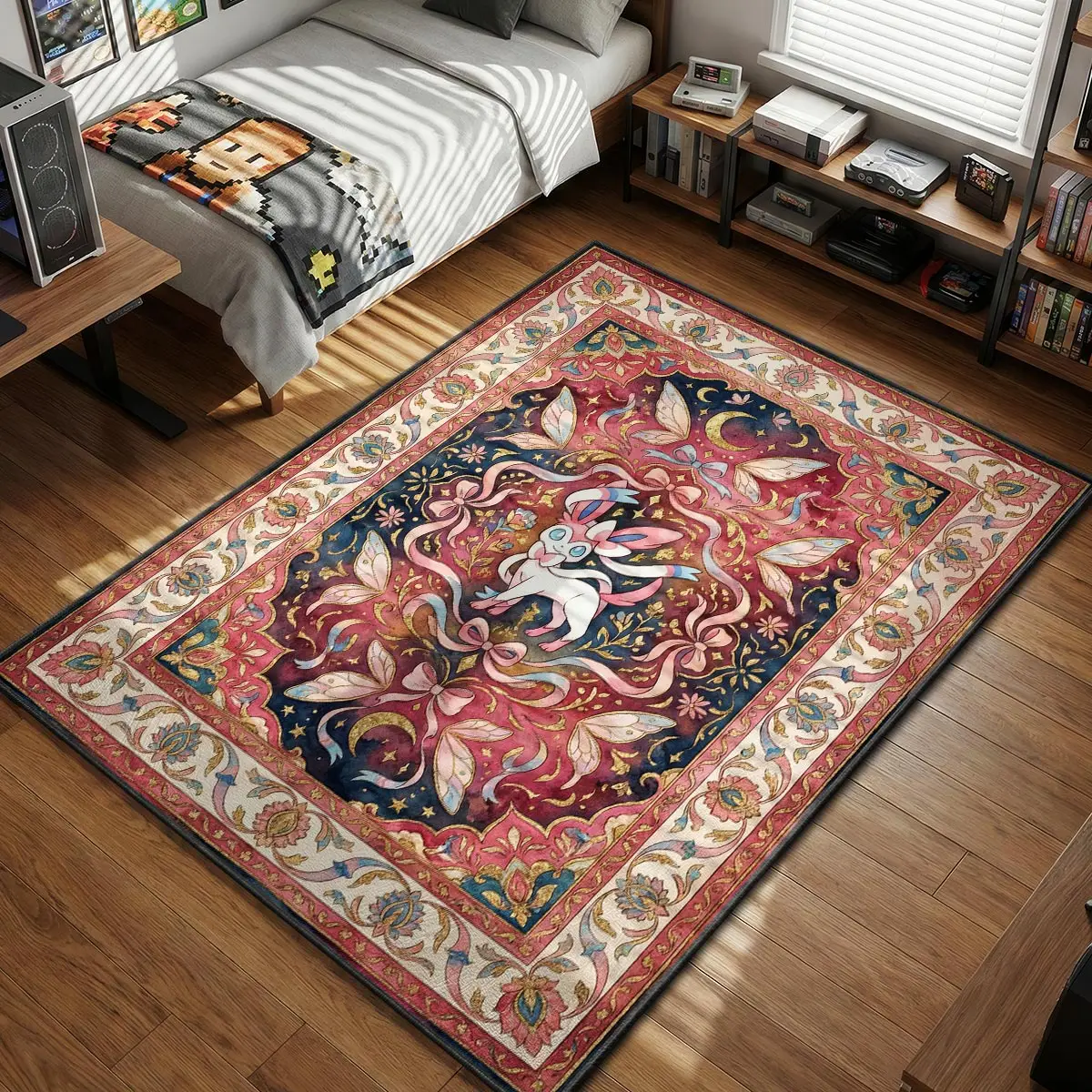 Sylveon Vintage Ribbon Rug - Pokemon Chair Mat