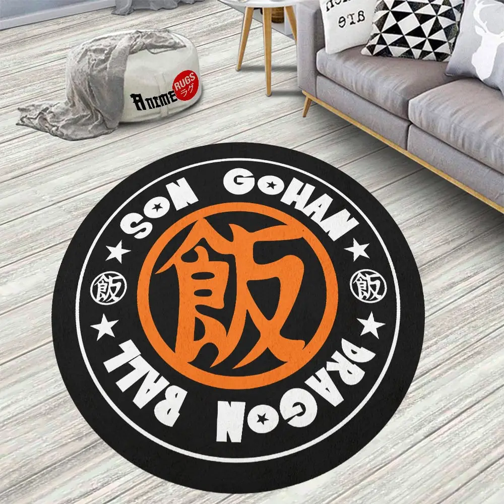 Symbols Gohan Han Skid-Proof Round Rug