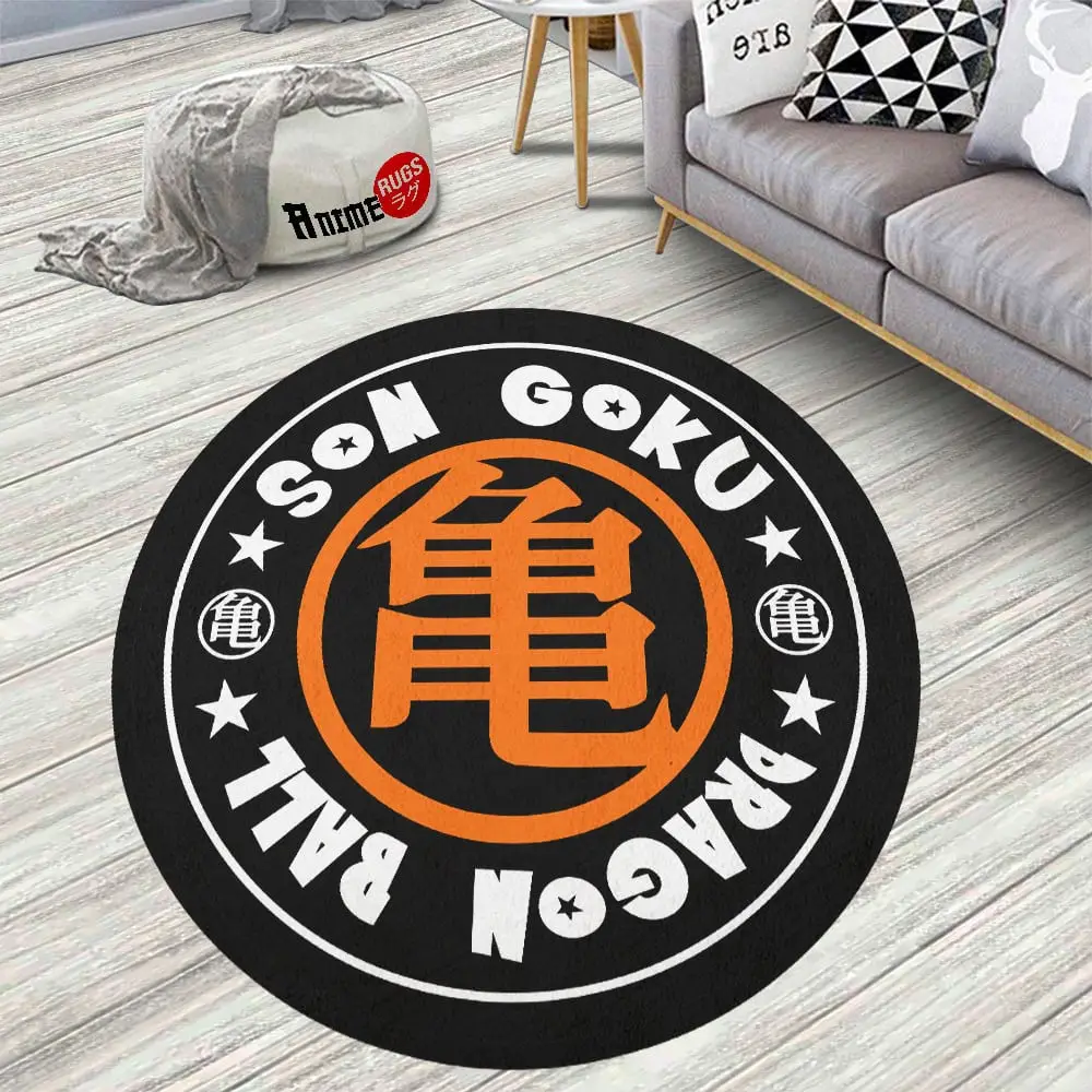 Symbols Goku Turtle Hermit Symbol Skid-Proof Round Rug