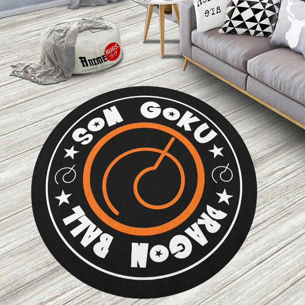 Symbols Goku Whis Signature Symbol Skid-Proof Round Rug