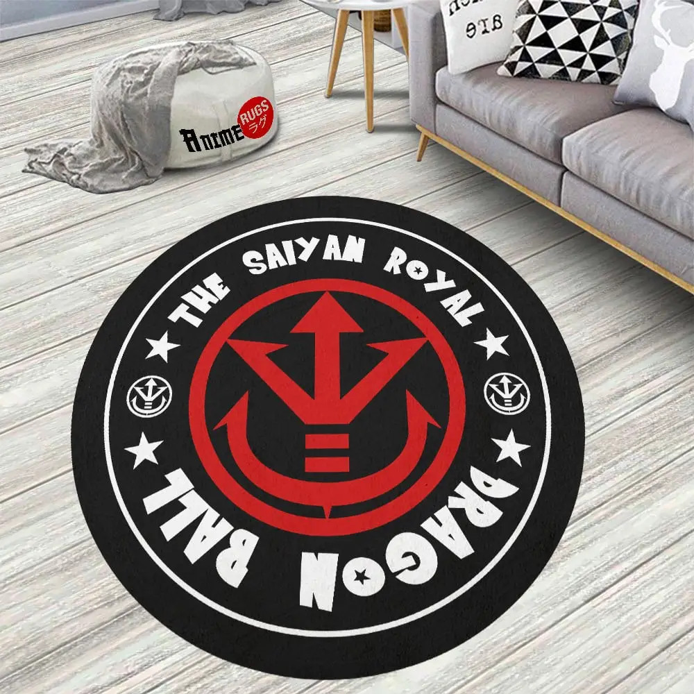 Symbols The Saiyan Royal Family Symbol Skid-Proof Round Rug