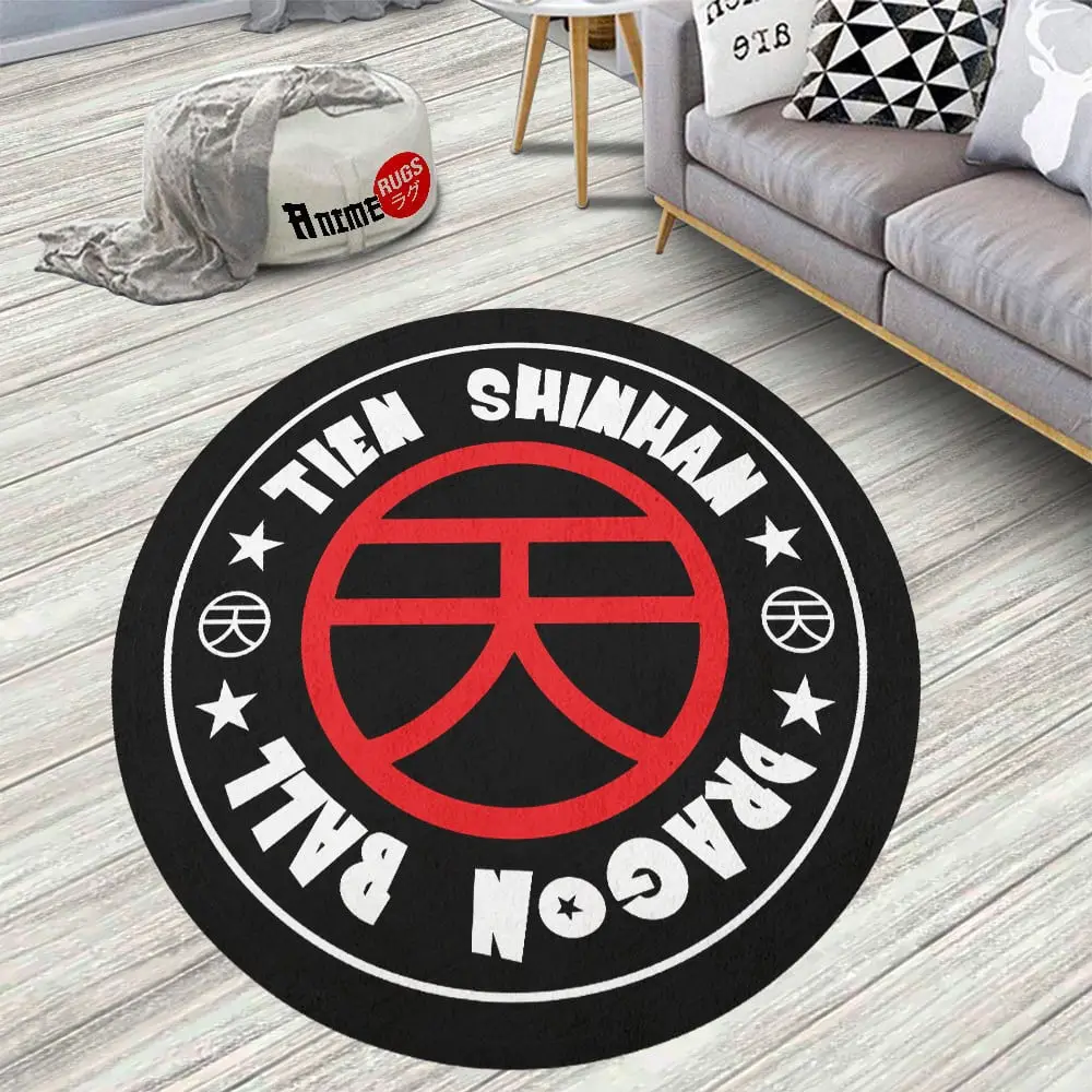Symbols Tien Shinhan Ten Skid-Proof Round Rug
