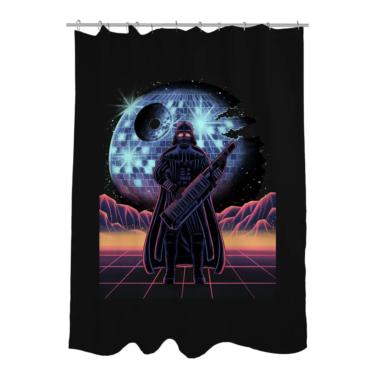 Synth Lord Shower Curtains