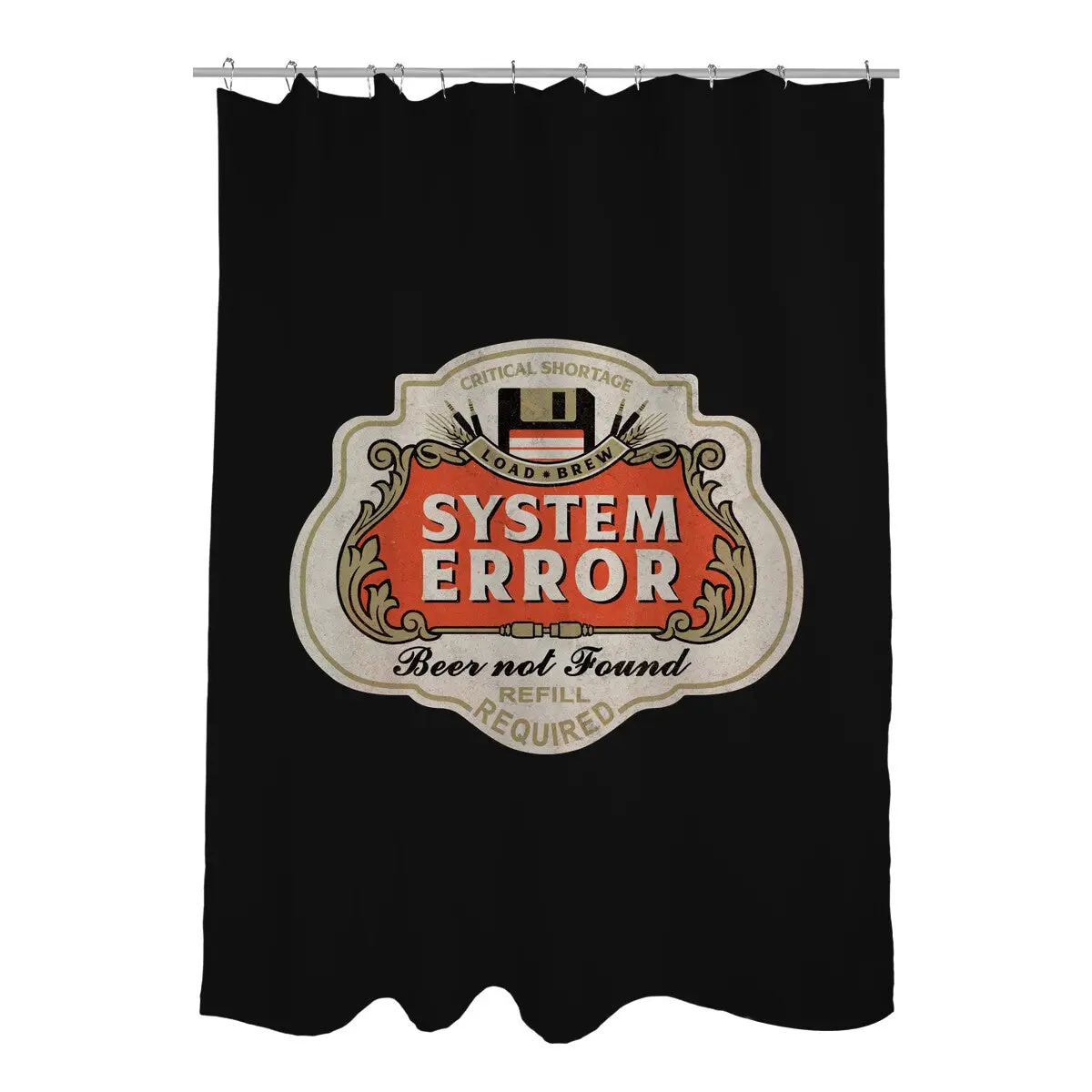 System Error Beer Not Found Shower Curtains