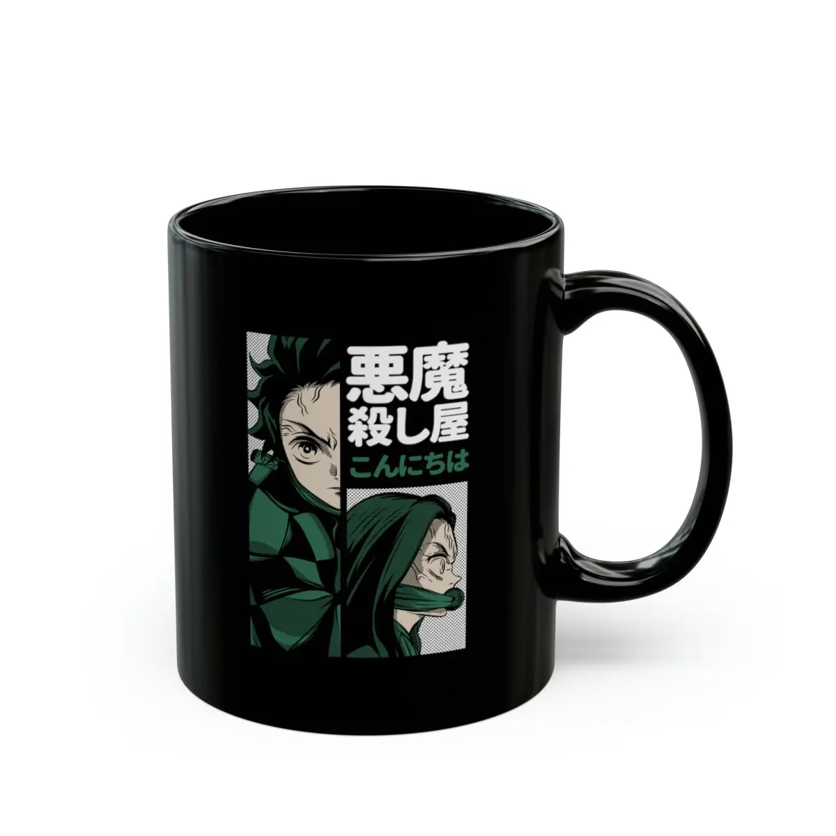 Tanjiro & Nezuko Mug 11oz Black