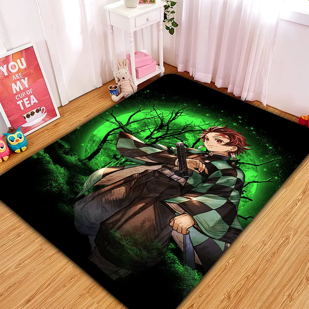 Tanjiro Demon Slayer Moonlight Rectangular Area Rug