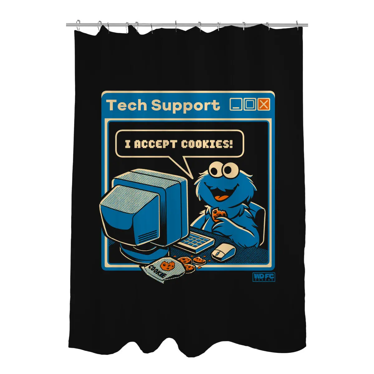 Tech Support I Accept Cookies Shower Curtains