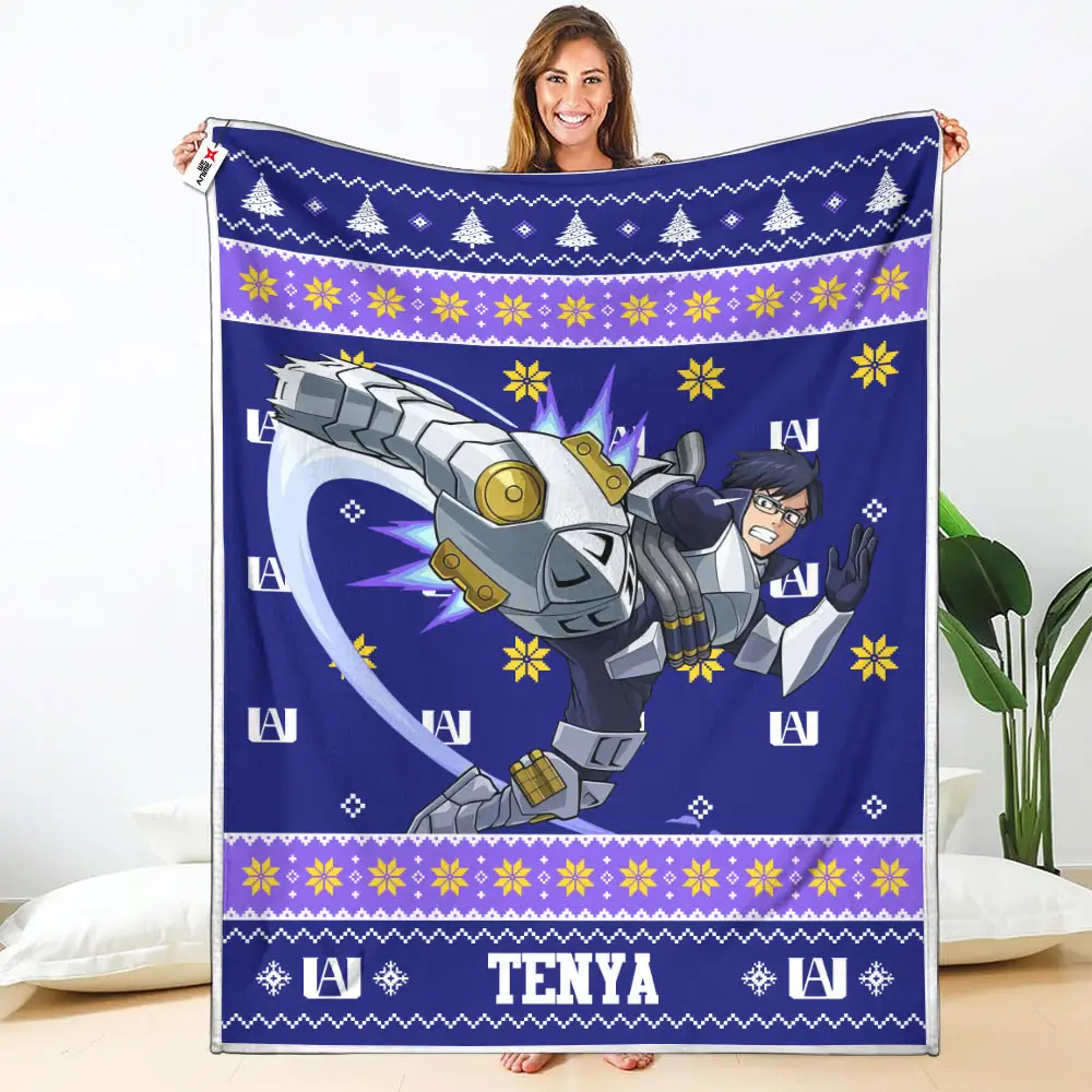 Tenya Iida Blanket Ugly Christmas My Hero Academia Anime