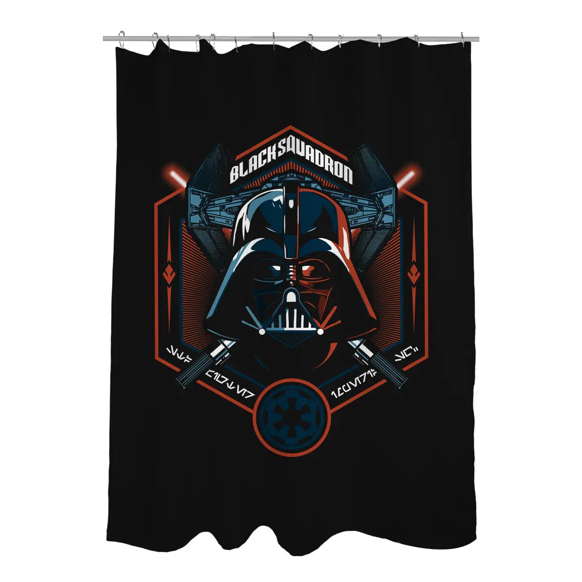 The Black Squadron Shower Curtains