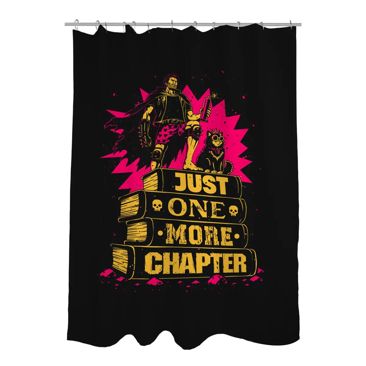 The Book Crawler Shower Curtains