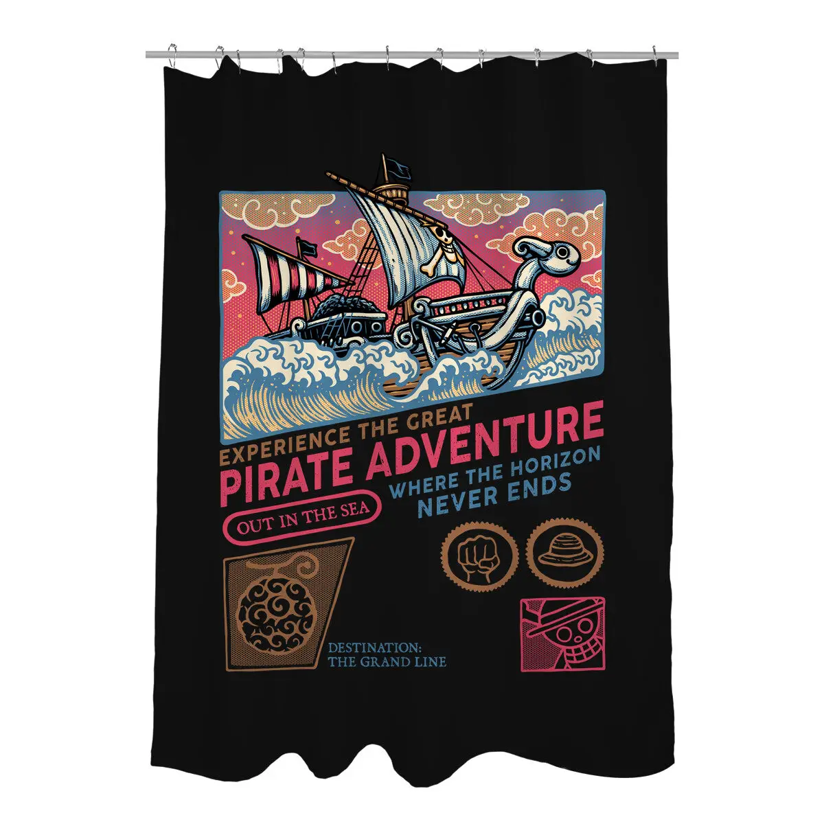 The Great Pirate Adventure Shower Curtains