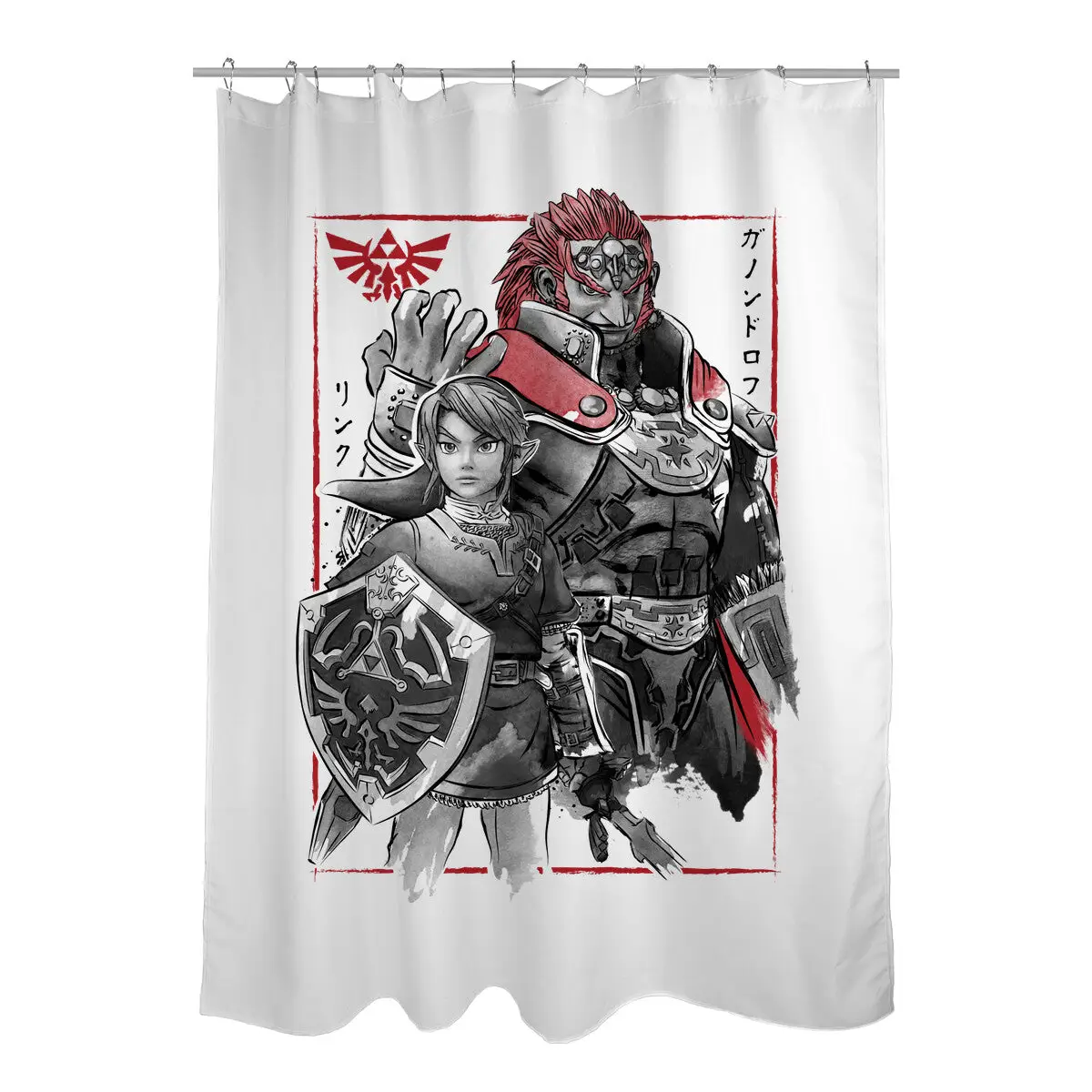 The Hero And The Evil King Shower Curtains