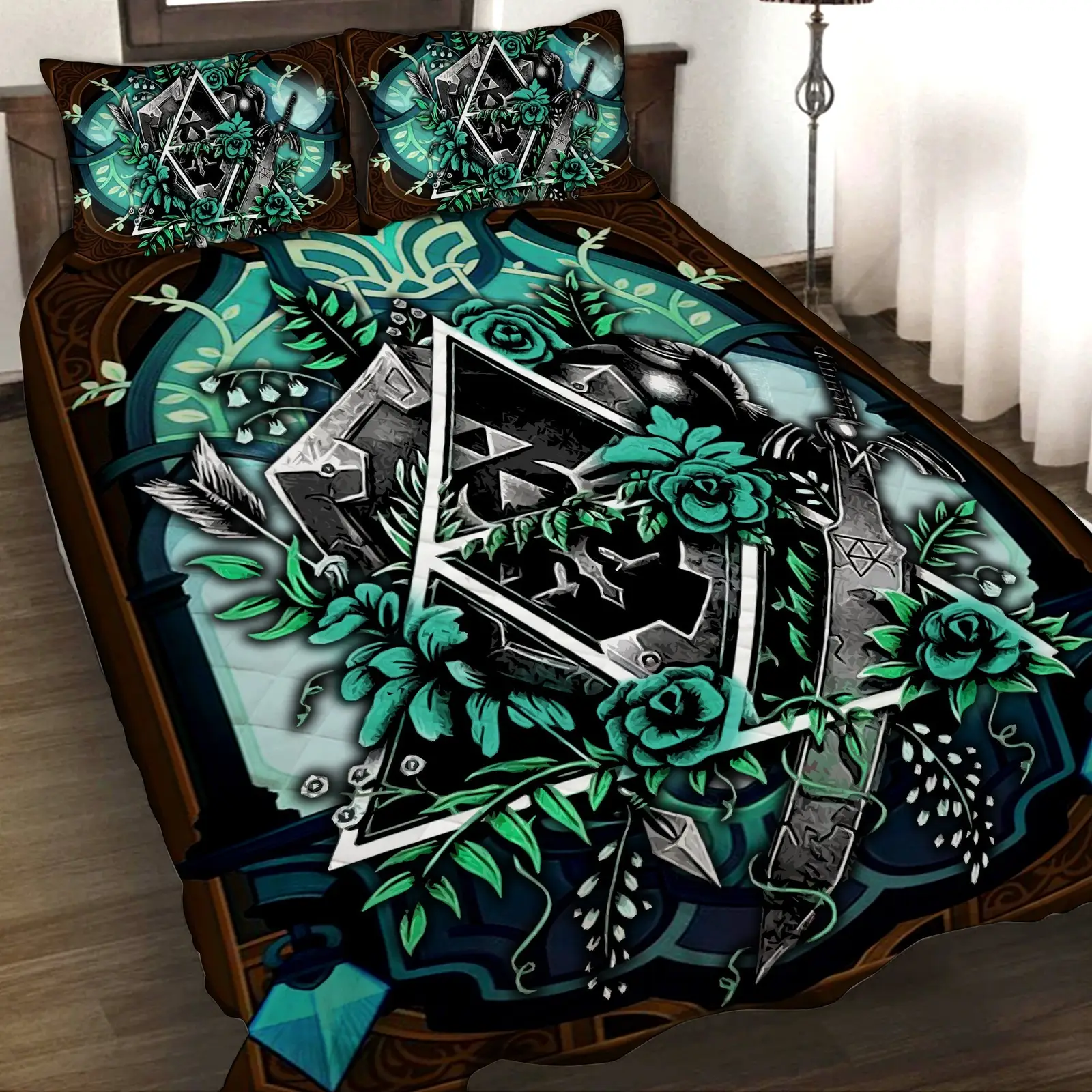 The Legend Of Zelda Green 3D Quilt Set