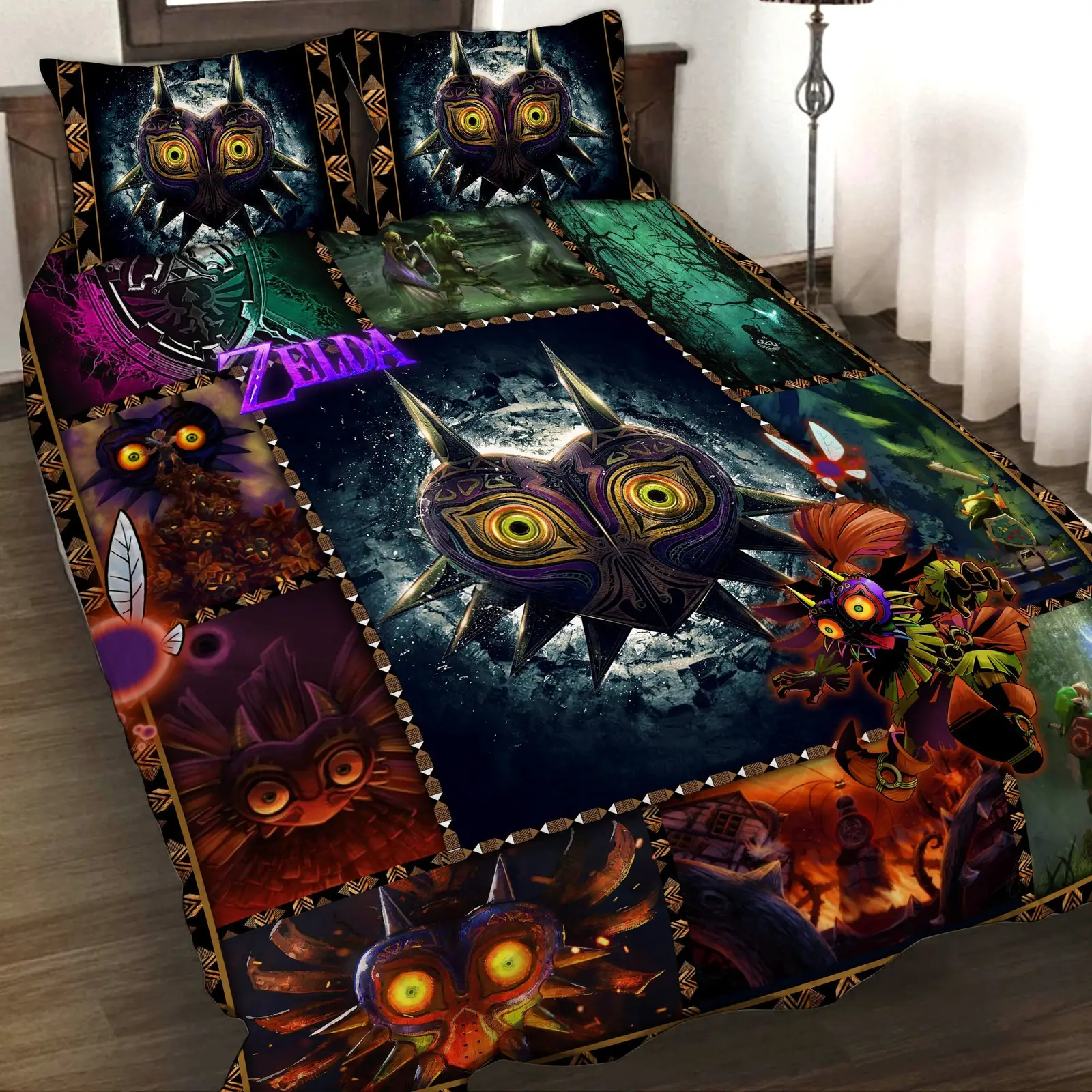 The Legend Of Zelda Majora's Mask 3D Quilt Bed Set