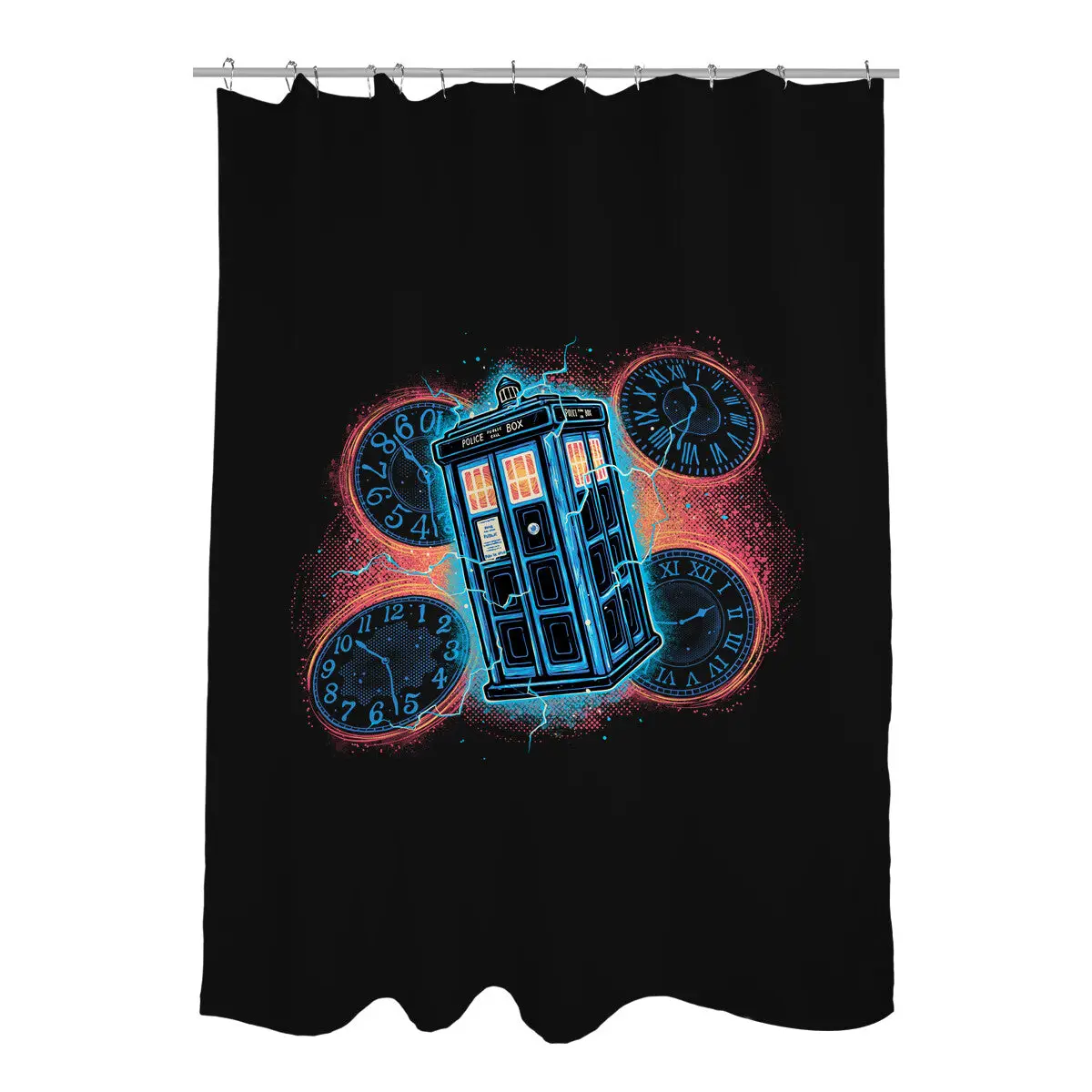 The Ripple Of Time Shower Curtains