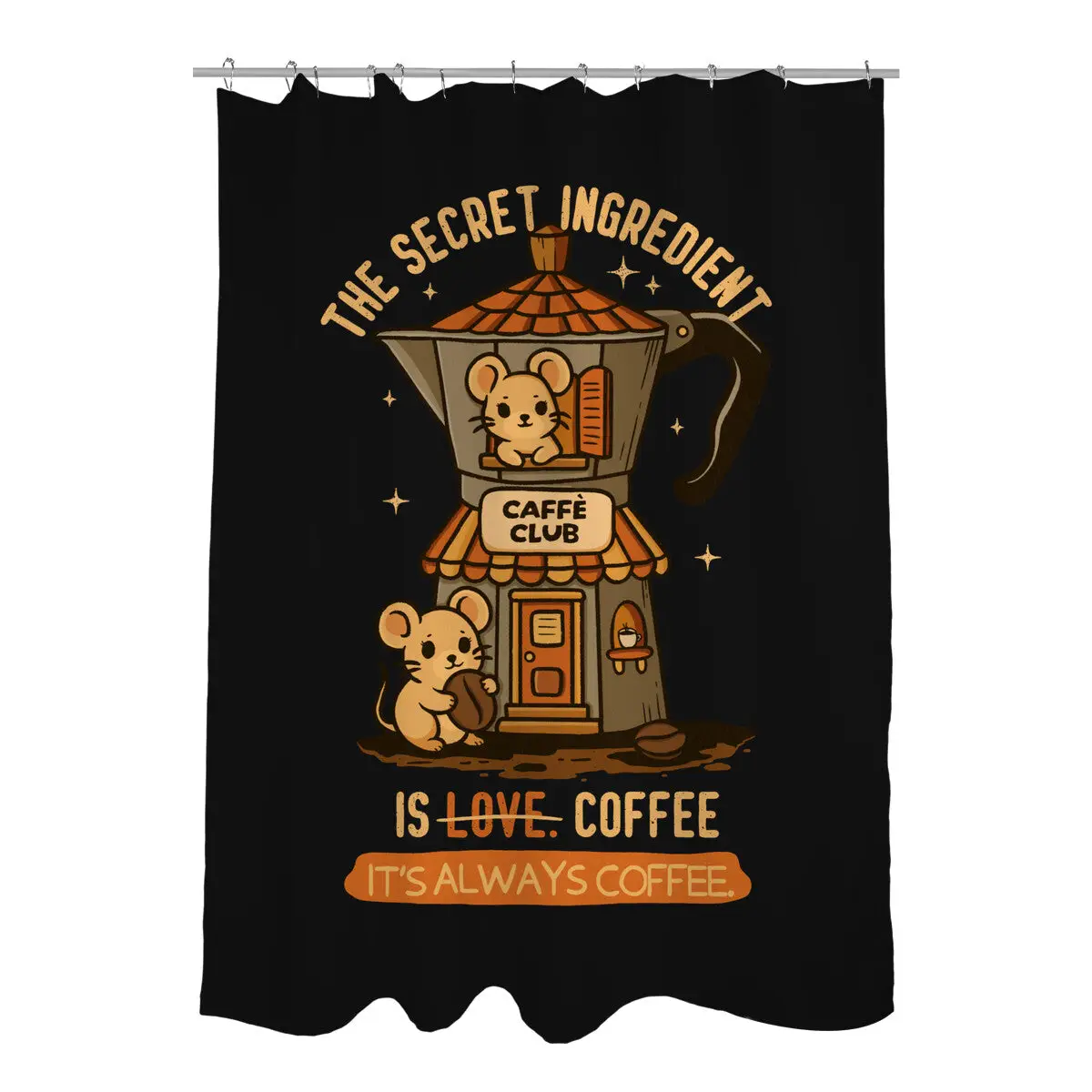 The Secret Ingredient Is Coffee Shower Curtains
