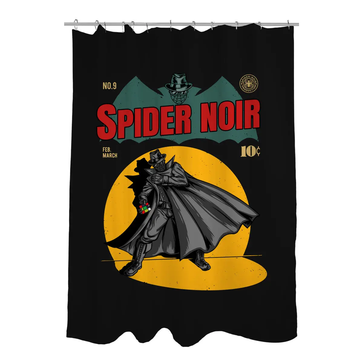 The Shadow Spider Shower Curtains