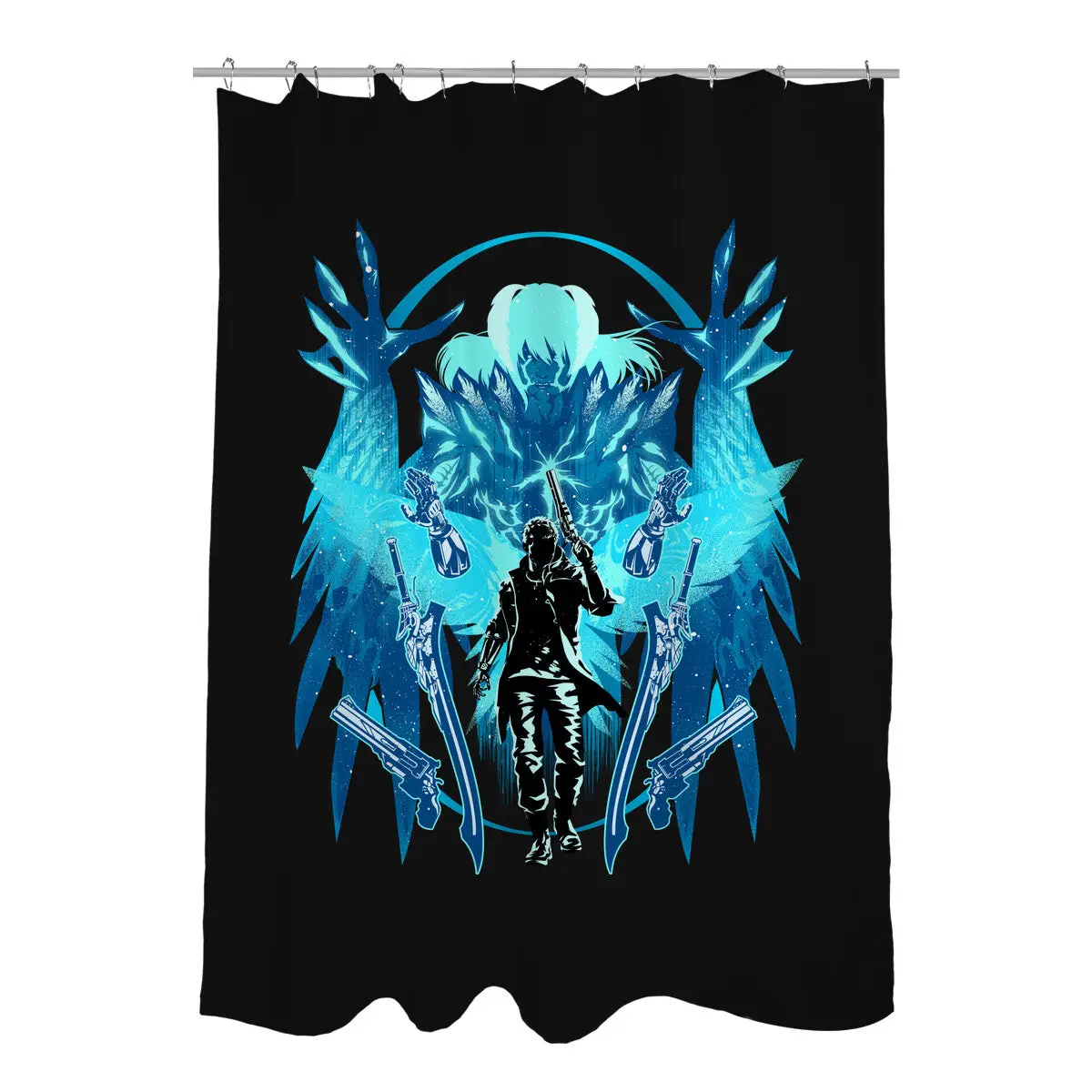 The Young Devil Hunter Shower Curtains