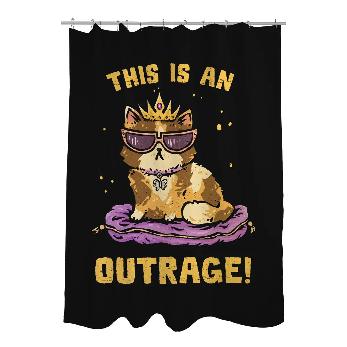 This Is An Outrage Shower Curtains