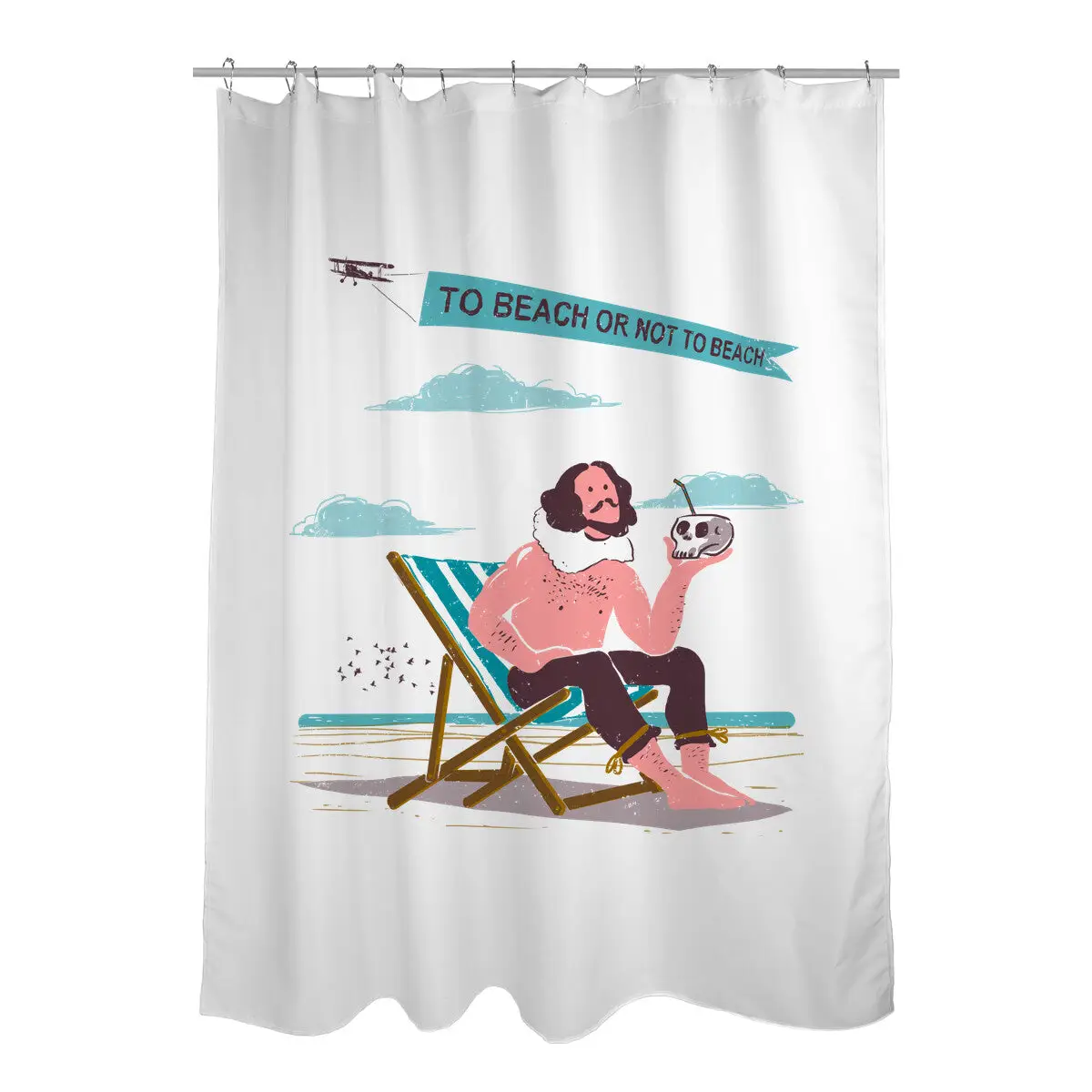 To Beach Or Not To Beach Shower Curtains
