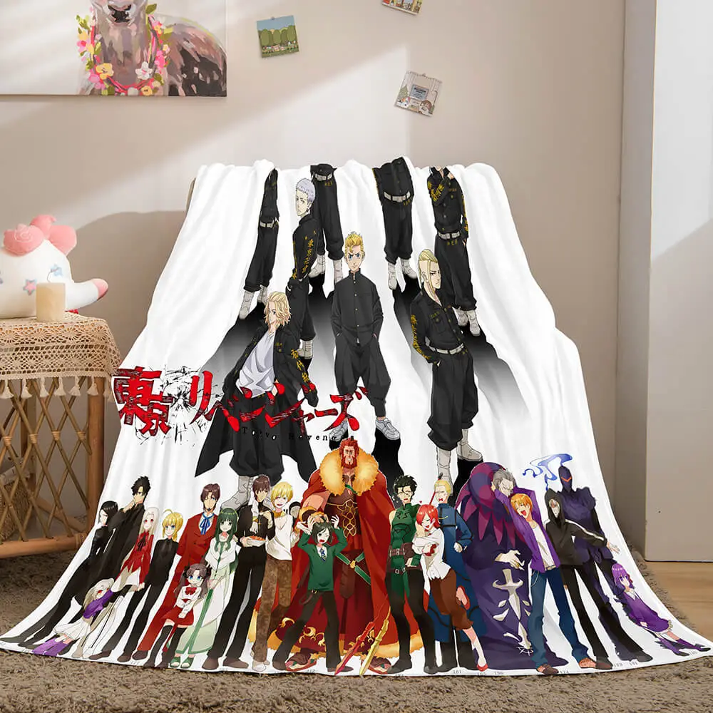 Tokyo Revengers Cosplay Flannel Blanket Wrap Nap Quilt Blanket