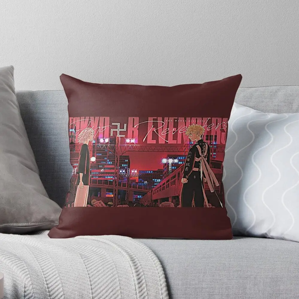 Tokyo Revengers Takemichi and Mickey Throw Pillow
