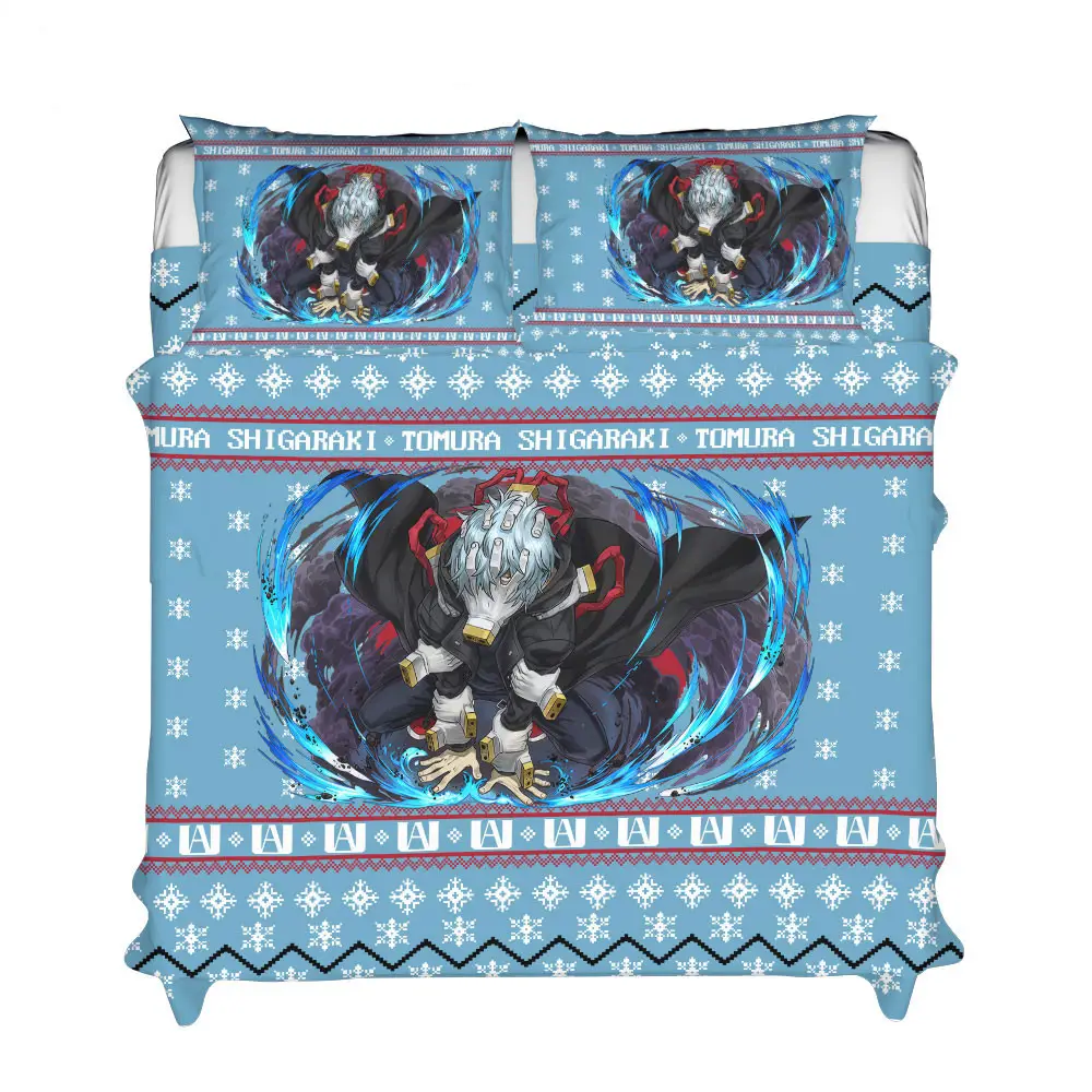 Tomura Shigaraki Xmas Polyester Duvet Cover Set
