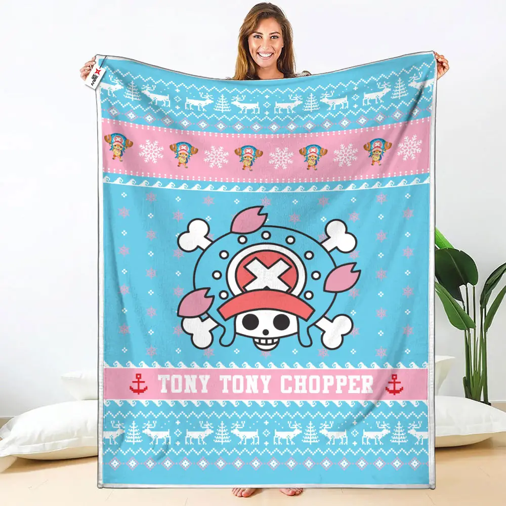 Tony Tony Chopper Blanket Ugly Christmas Symbol Anime