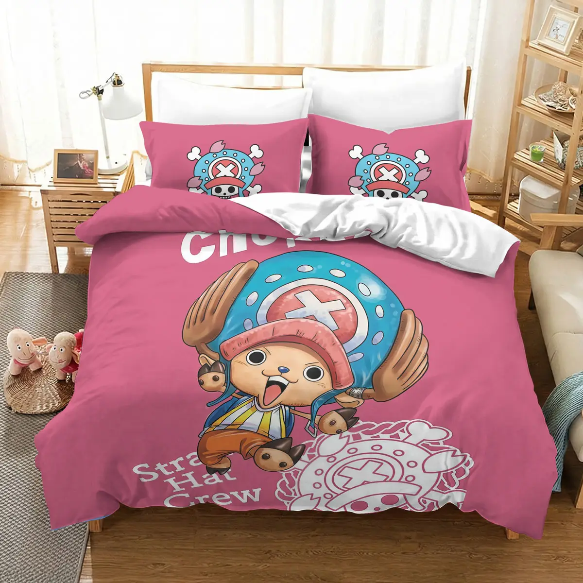 Tony Tony Chopper Cute Pink One Piece Bedding Set - One Piece Verse Official One Piece Merchandise and Clothing
