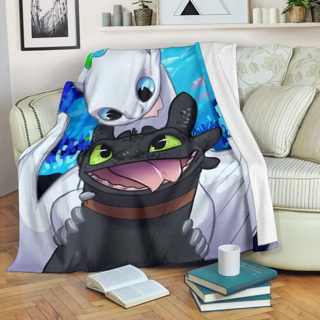 Toothless And Light Fury Blanket
